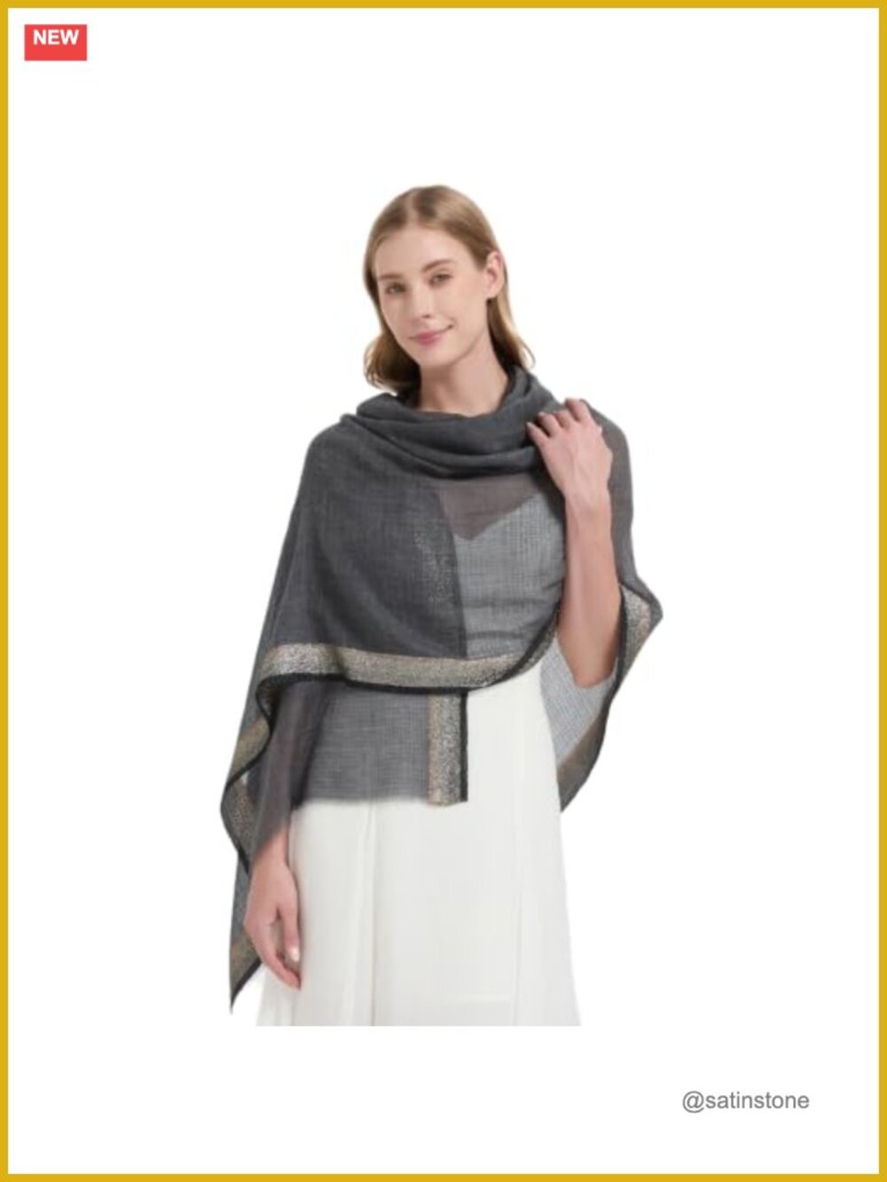 100% Cashmere Wrap Travel Shawl Scarf for Women Pashmina Stole